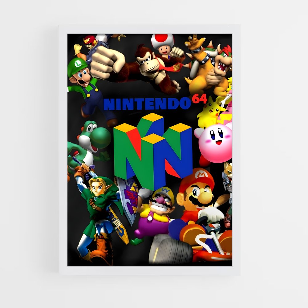 Poster N64 Nostalgia – affiche Consoles (vue 3)